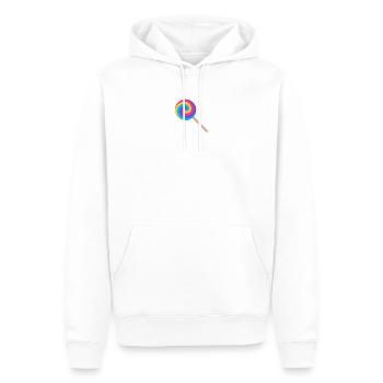 Lollipop - Men’s Premium Organic Hoodie - white - Front - Nico (187cm)