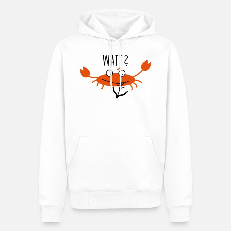 Krabbe und Anker - Männer Premium Bio Hoodie - Weiß