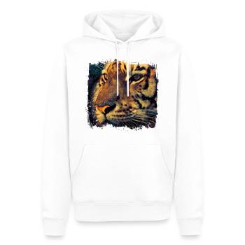 Tiger Animal Animal Predator Predator Africa Safari - Men’s Premium Organic Hoodie - white - Front - Nico (187cm)
