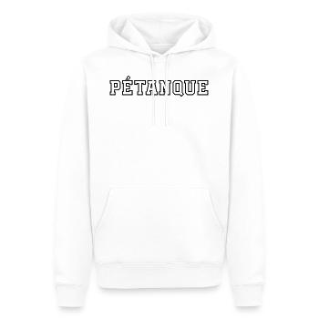 Pétanque - Sweat à capuche Premium bio Homme - blanc - Devant - Nico (187cm)