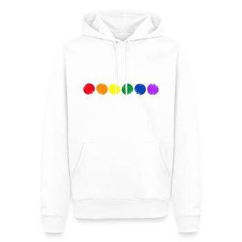 Farbig Kreise im Vintage Design - Männer Premium Bio Hoodie - Weiß - Vorne - Nico (187cm)