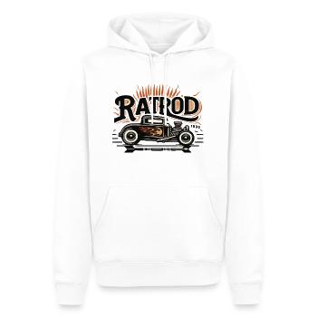 Chemise Ratsking Ratlook – Style rustique personnalisé - Sweat à capuche Premium bio Homme - blanc - Devant - Nico (187cm)
