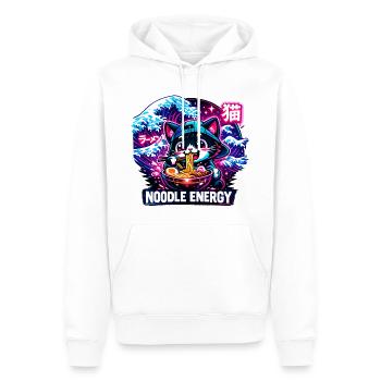 Chats Ramen Nouilles Anime japonais Manga Kawaii - Sweat à capuche Premium bio Homme - blanc - Devant - Nico (187cm)
