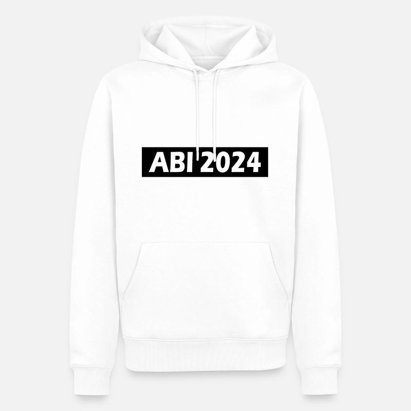 Abi 2024 - Männer Premium Bio Hoodie - Weiß