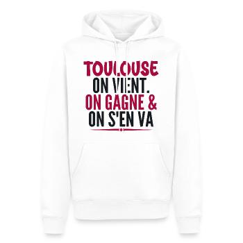 Rugby Toulouse Humor Geschenk Unterstützer Rugby - Männer Premium Bio Hoodie - Weiß - Vorne - Nico (187cm)