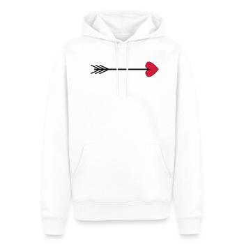 Pfeil Herzpfeil Geschenkidee Valentinstag liebe - Männer Premium Bio Hoodie - Weiß - Vorne - Nico (187cm)