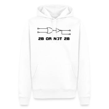 2B ou non 2B - Sweat à capuche Premium bio Homme - blanc - Devant - Nico (187cm)