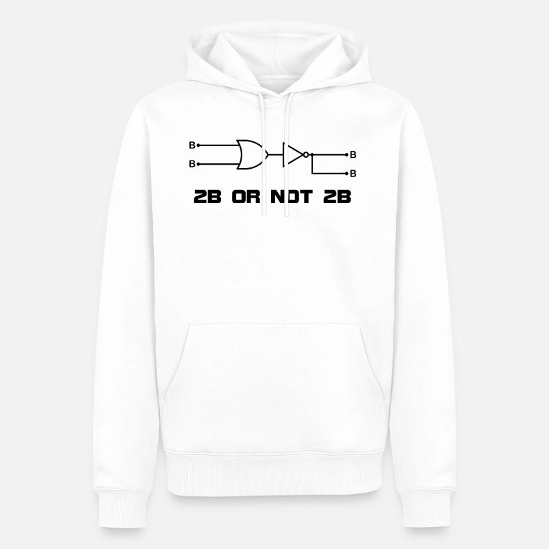 2B ou non 2B - Sweat à capuche Premium bio Homme - blanc