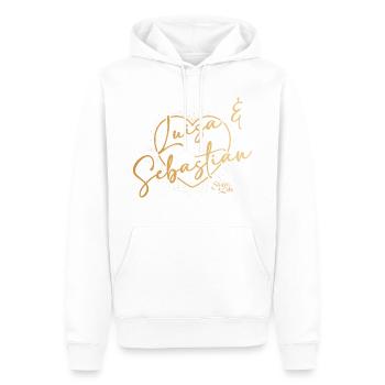 Sturm der Liebe Traumpaar Luisa & Sebastian - Männer Premium Bio Hoodie - Weiß - Vorne - Nico (187cm)