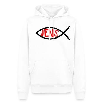 Jens Ichthys4m3 Names First names Christian - Men’s Premium Organic Hoodie - white - Front - Nico (187cm)