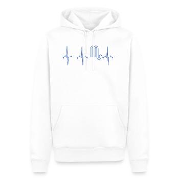 ECG Zodiac - Scorpio - Men’s Premium Organic Hoodie - white - Front - Nico (187cm)