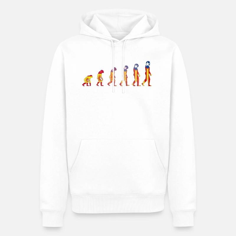 évolution catalane - Sweat à capuche Premium bio Homme - blanc