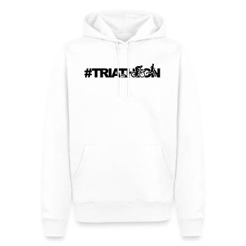 TRIATHLON X - Sweat à capuche Premium bio Homme - blanc - Devant - Nico (187cm)