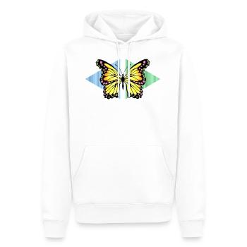 papillon - Sweat à capuche Premium bio Homme - blanc - Devant - Nico (187cm)
