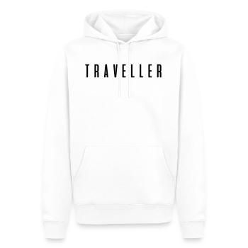 Traveller ! Geschenk Sprüche - Männer Premium Bio Hoodie - Weiß - Vorne - Nico (187cm)