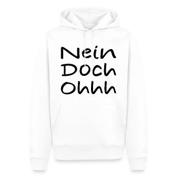 Nein Doch Ohhh - Männer Premium Bio Hoodie - Weiß - Vorne - Nico (187cm)