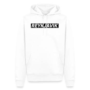 Reykjavik - Sweat à capuche Premium bio Homme - blanc - Devant - Nico (187cm)