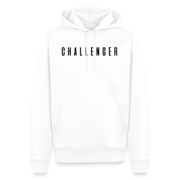 Challenger ! Geschenk Sprüche - Männer Premium Bio Hoodie - Weiß - Vorne - Nico (187cm)