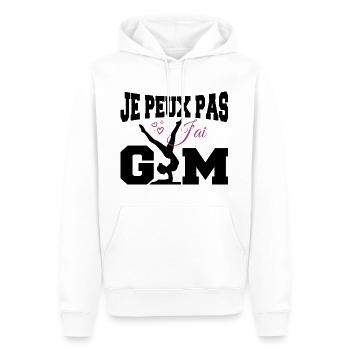 Gymnastik-Geschenk Ich kann nicht Fitnessstudio - Männer Premium Bio Hoodie - Weiß - Vorne - Nico (187cm)