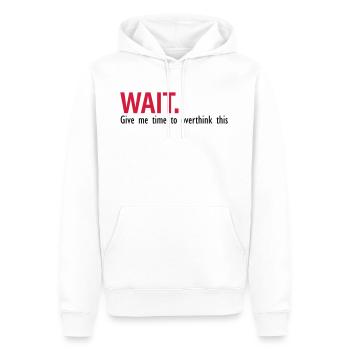 Zeit zu überdenken - Männer Premium Bio Hoodie - Weiß - Vorne - Nico (187cm)