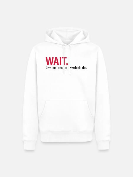 time to think about it - Men’s Premium Organic Hoodie - white