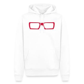 futuristic sun glasses 9102 - Men’s Premium Organic Hoodie - white - Front - Nico (187cm)