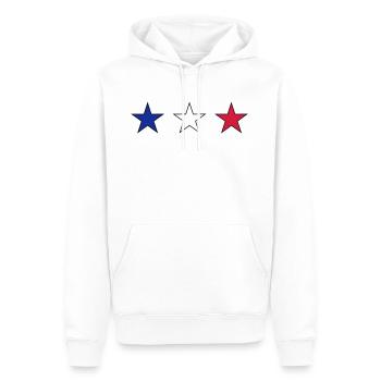 Frankreich drei Sterne in blau-weiss-rot - Männer Premium Bio Hoodie - Weiß - Vorne - Nico (187cm)