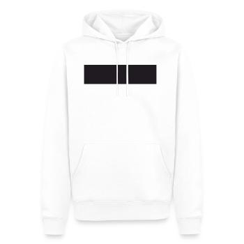 Barre noire - Sweat à capuche Premium bio Homme - blanc - Devant - Nico (187cm)