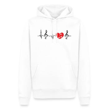 Musik ist Leben Musiker Ich liebe Musik Geschenk - Männer Premium Bio Hoodie - Weiß - Vorne - Nico (187cm)