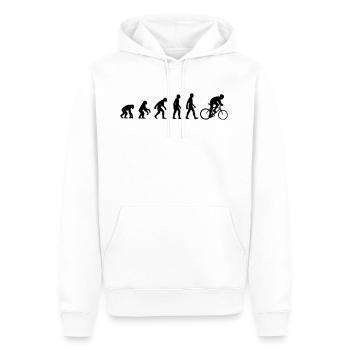 Bike Evolution - Männer Premium Bio Hoodie - Weiß - Vorne - Nico (187cm)