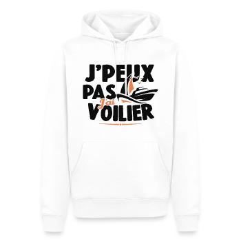 Je Peux Pas J'ai Voilier Cadeau De Voile - Sweat à capuche Premium bio Homme - blanc - Devant - Nico (187cm)