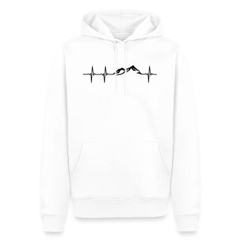 Berge T-Shirt Geschenk Idee Lustig Sprüche Liebe - Männer Premium Bio Hoodie - Weiß - Vorne - Nico (187cm)