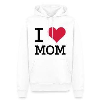 J'aime maman - Sweat à capuche Premium bio Homme - blanc - Devant - Nico (187cm)