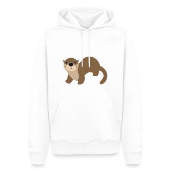 Otter Cute Animal cool Marder Animaux cadeau - Sweat à capuche Premium bio Homme - blanc - Devant - Nico (187cm)