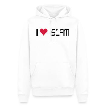 I LOVE ISLAM - Männer Premium Bio Hoodie - Weiß - Vorne - Nico (187cm)