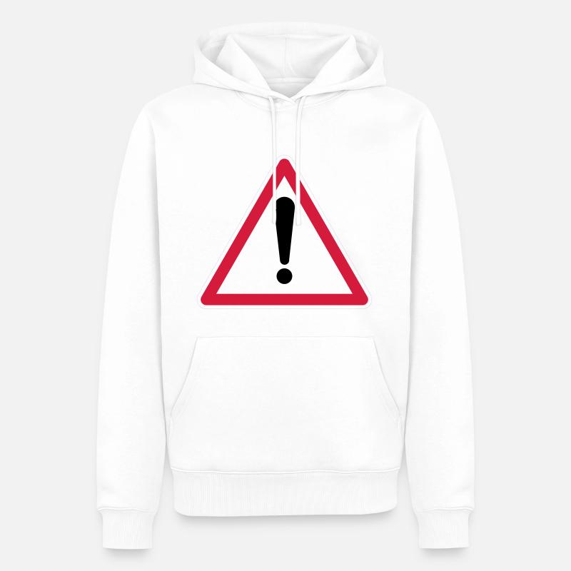 Achtung! - Männer Premium Bio Hoodie - Weiß