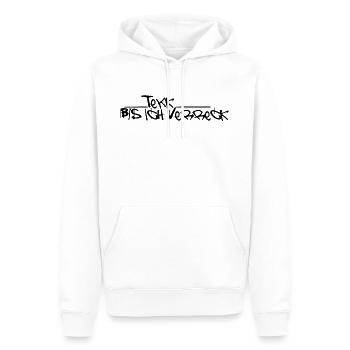 Tekk bis ich Verreck - black - Männer Premium Bio Hoodie - Weiß - Vorne - Nico (187cm)