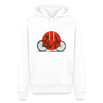 Japanische Radtour: Raus in den Sommer! - Männer Premium Bio Hoodie - Weiß - Vorne - Nico (187cm)