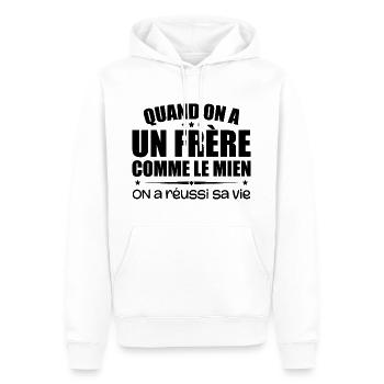 Wenn du einen Bruder wie meinen hast | Brüder Geschenk - Männer Premium Bio Hoodie - Weiß - Vorne - Nico (187cm)