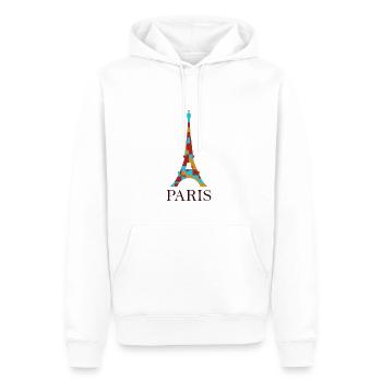 tour Eiffel - Sweat à capuche Premium bio Homme - blanc - Devant - Nico (187cm)