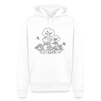 enfants - Sweat à capuche Premium bio Homme - blanc - Devant - Nico (187cm)