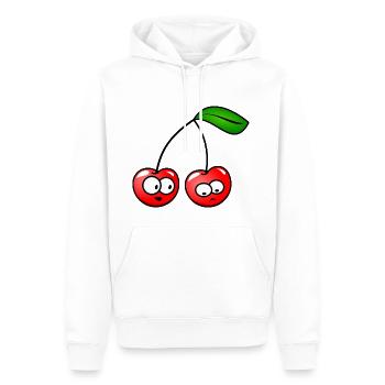Die Kirschen - Männer Premium Bio Hoodie - Weiß - Vorne - Nico (187cm)