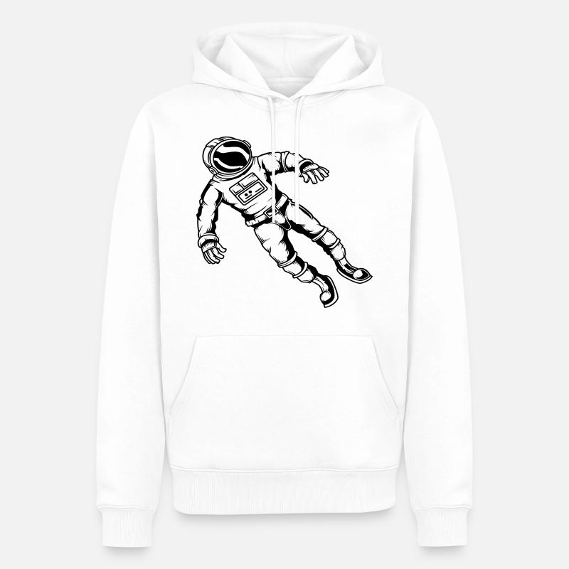 Astronaute astronaute espace espace espace - Sweat à capuche Premium bio Homme - blanc