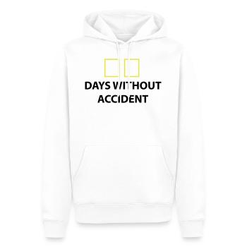 days without accident days without accident - Men’s Premium Organic Hoodie - white - Front - Nico (187cm)