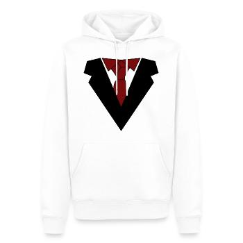 Gentleman - Men’s Premium Organic Hoodie - white - Front - Nico (187cm)