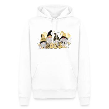 Happy New Year 2023 Gnome - Männer Premium Bio Hoodie - Weiß - Vorne - Nico (187cm)