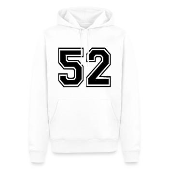 52 - Männer Premium Bio Hoodie - Weiß - Vorne - Nico (187cm)