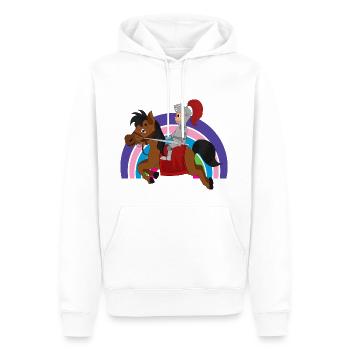 Ritter Knight - Männer Premium Bio Hoodie - Weiß - Vorne - Nico (187cm)