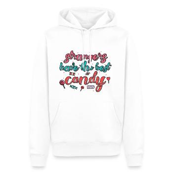 Fremde haben die besten Süßigkeiten - Männer Premium Bio Hoodie - Weiß - Vorne - Nico (187cm)