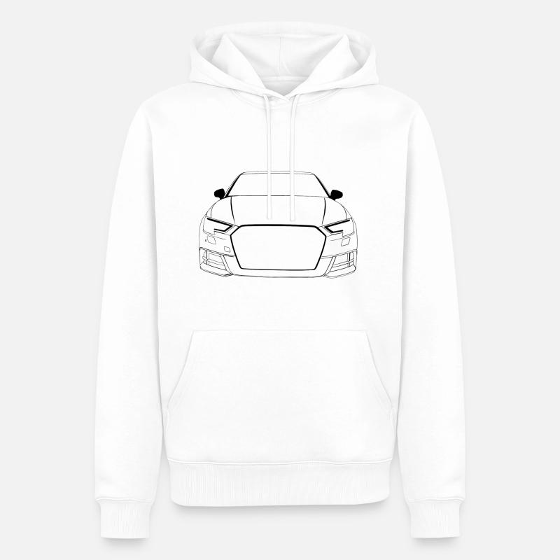 s3 - Sweat à capuche Premium bio Homme - blanc
